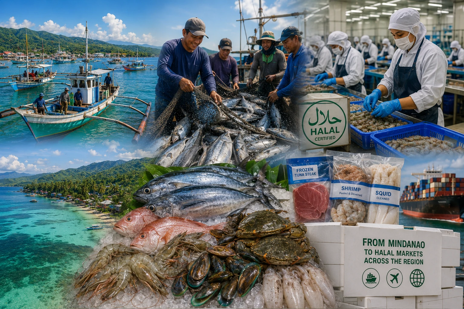 Seafood and marine products — AI-generated illustration